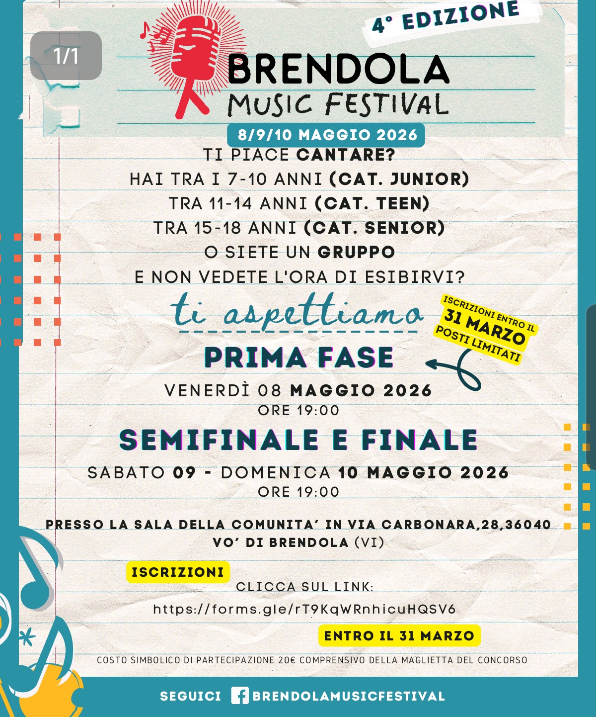 Locandina di Brendola Music Festival 2026